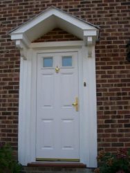 Cream composite entrance door