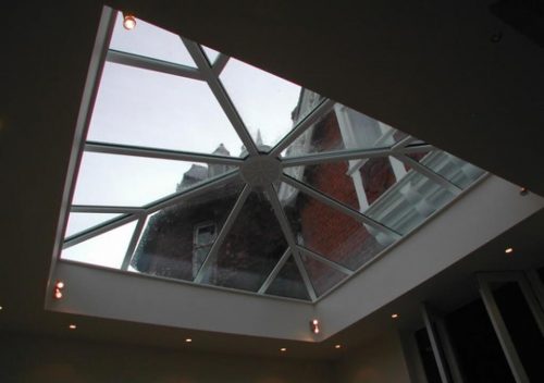 Interior view of a roof lantern