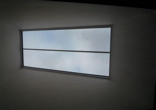 Aluminium roof light interior view