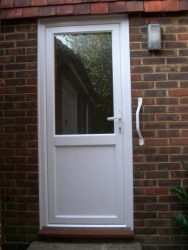 White PVC back door