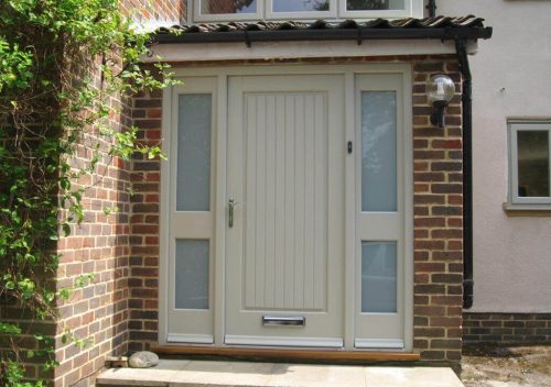 Modern Timber Entrance Doors With Panels