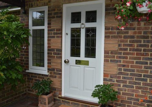 White Timber Entrance Door