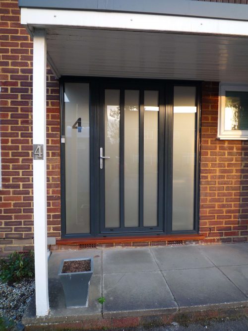 Black Aluminium Entrance Door