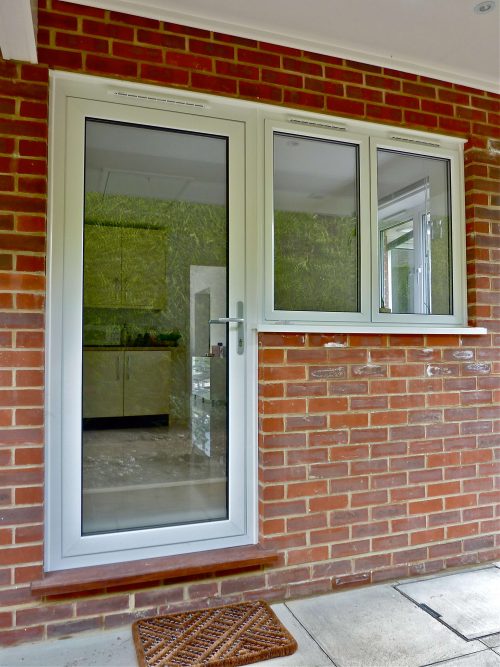 White Aluminium Front Door