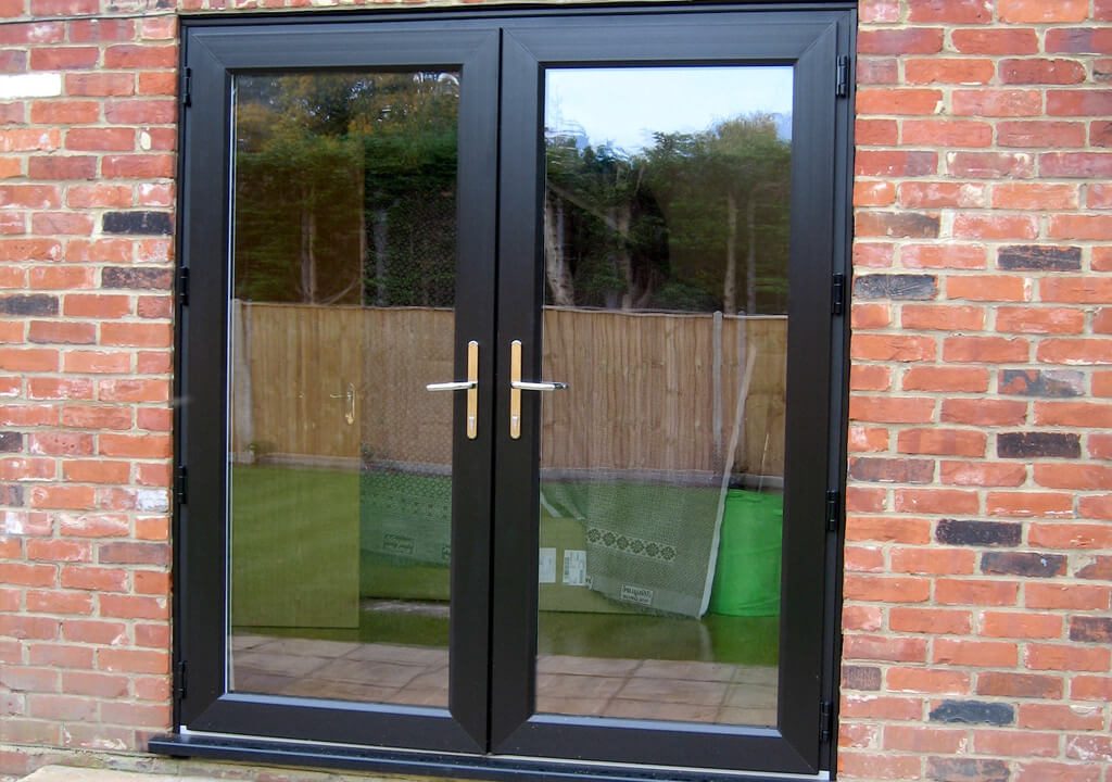 Black uPVC french door