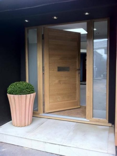 Contemporary timber entrance door