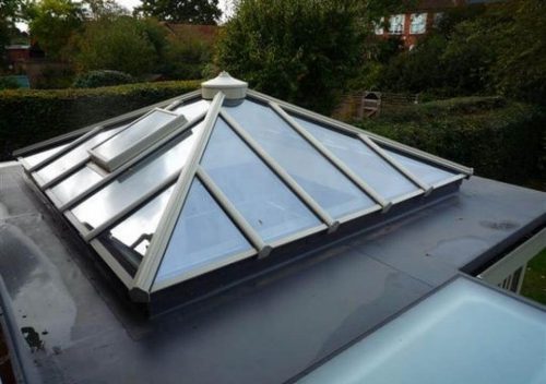 Cream uPVC roof lantern