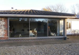 Grey aluminium Sunflex patio door