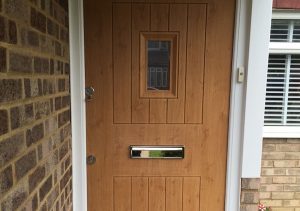 Oak effect Solidor entrance door