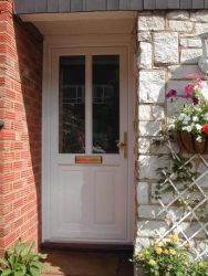 White uPVC front door