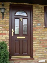 Rosewood composite entrance door