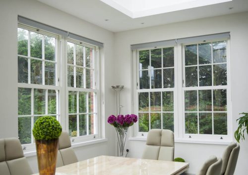 Interior view of uPVC sliding sash window