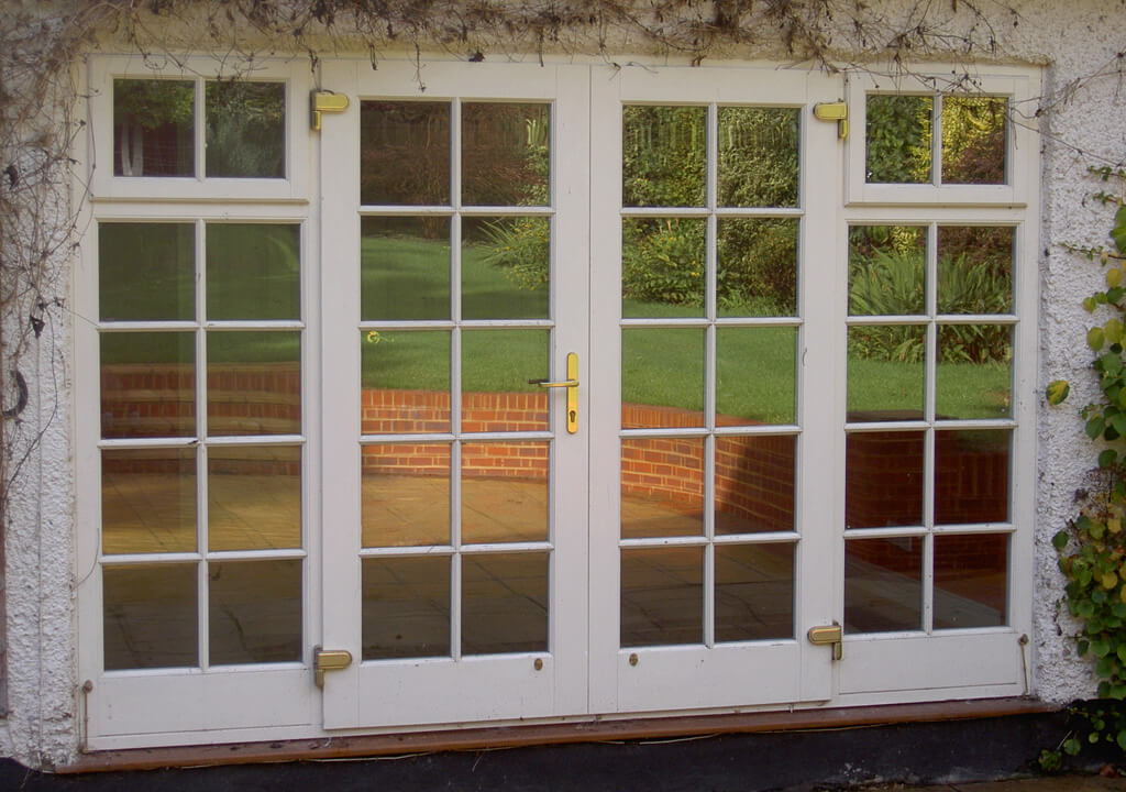 Timber French Doors In Surrey West London P Glass Stained Timber French Door White