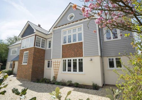 White uPVC flush sash bay and casement windows