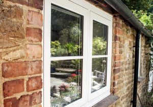 White uPVC flush sash windows