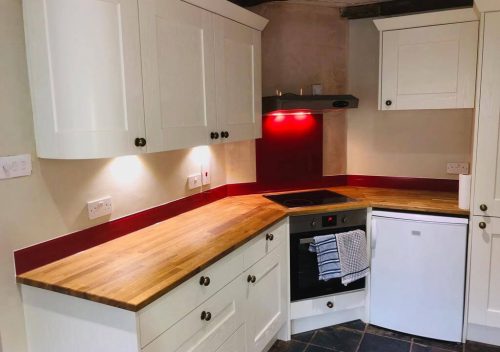 farrow & ball rectory red glass splashback