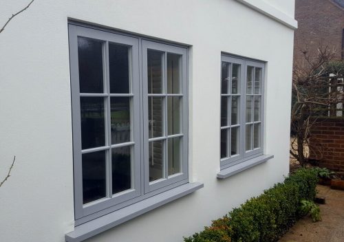 Grey uPVC Flush Sash Windows