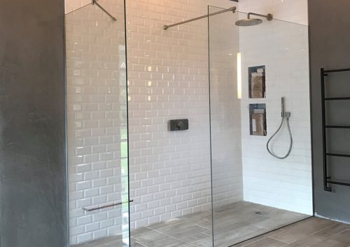 Raised Glass Shower Screen