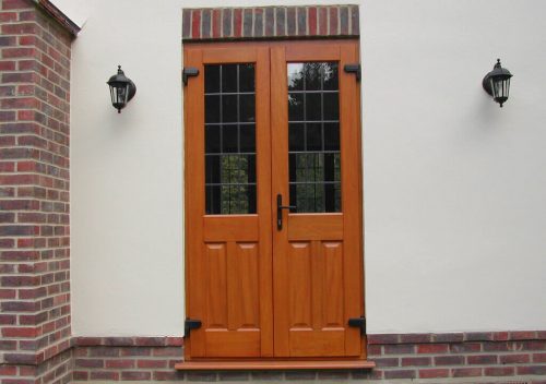 Stained Timber French Door