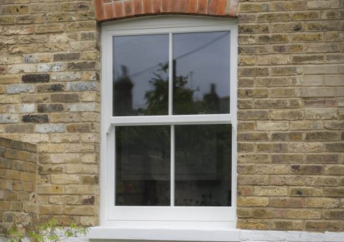 White uPVC Vertical Sliding Windows