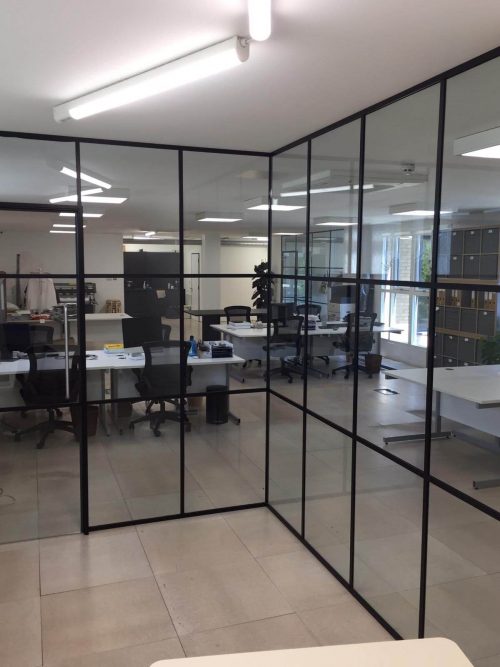 Glass partition