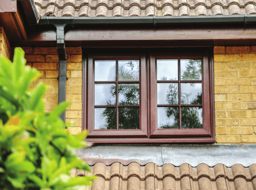 Brown Casement Window