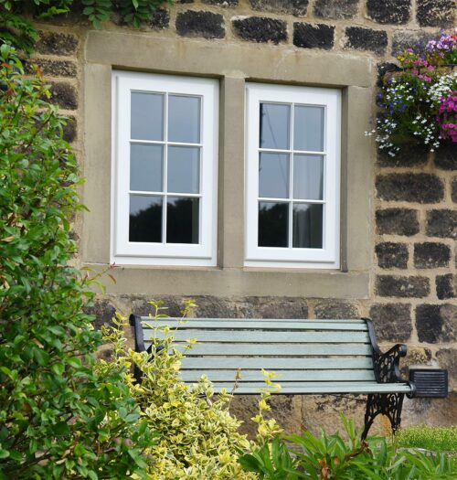 Timeless timber lipped casement window in Off-White