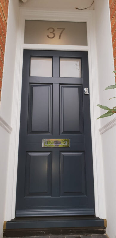 New-timber-front-door-installation